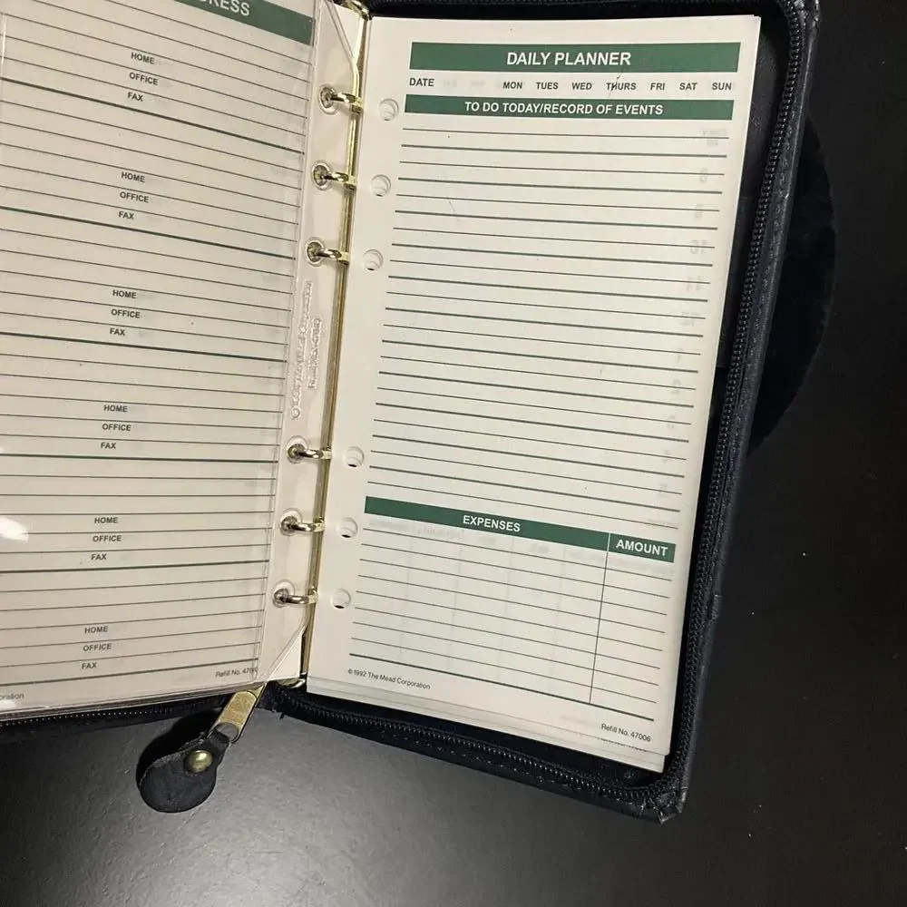 Navy Blue Day Planner Address Book